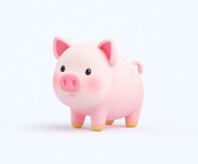 Obraz premium cute cartoon pig