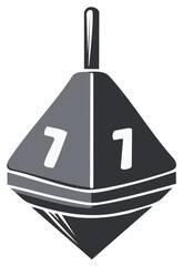 Stylized Dreidel with Nun Gimmel Hei Symbols for Hanukkah Celebration