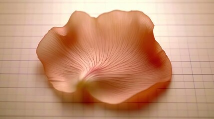 Fototapeta premium Delicate peach petal detail showcased on a grid adding texture and depth to still life photography