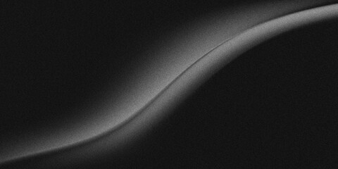 abstract Dark metallic gray shiny stripes. premium Metallic black wavy background with noise