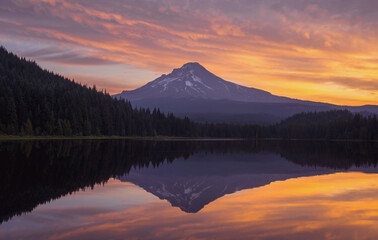 sunrise over the lake