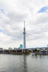 すみだリバーウォーク付近の東京スカイツリー