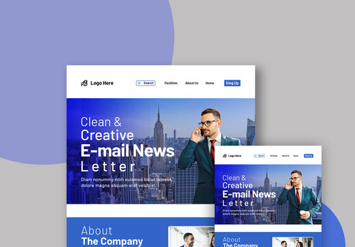 Corporate Email Newsletter Design Layout