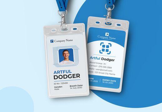 Office ID Card Design Template