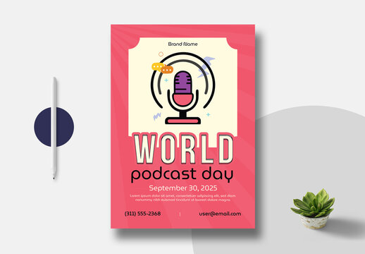 World Podcast Day 2025 Poster Design