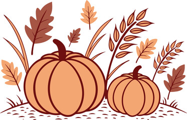 Autumn background design with colorful fall leaves. Fall season background artwork with nature elements. Autumn forest background with falling leaves illustration. Decorative fall foliage background