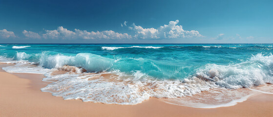 Welcome Autumn Misty Meadow with Oaks, Soft Sunrise Banner with Copy Space