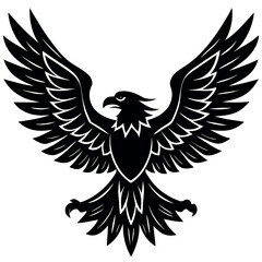 Majestic eagle with spread wings, a symbol of power