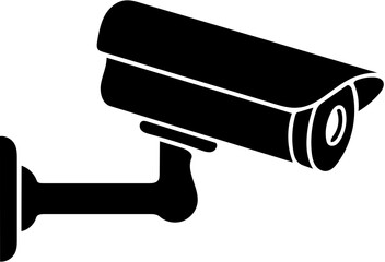 Cctv icon vector graphics, security camera isolated on white background 