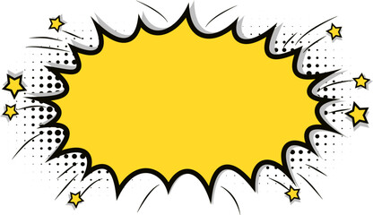 Halftone Comic Explosion with Stars, Comic Explosion © Nabata Art