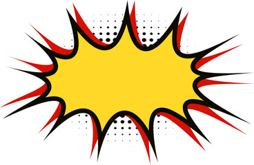 Comic Explosion with Halftone for Retro Design, Comic Explosion