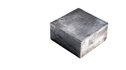 Gray cube, solid, matte finish