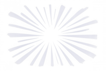 White radiating lines create a sunburst effect on a transparent background, conveying a sense of energy, optimism, and joy