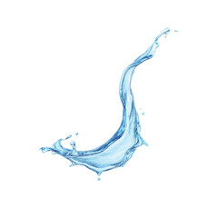 Light-blue water splash, elegant and dynamic