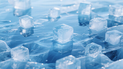 Obraz premium melting ice cubes