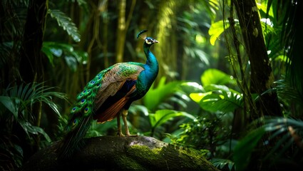 peacock in the garden