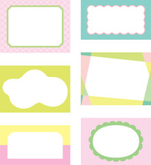 春カラーのおしゃれフレームセット（横型6種）