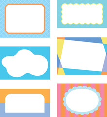 夏カラーのおしゃれフレームセット（横型6種）