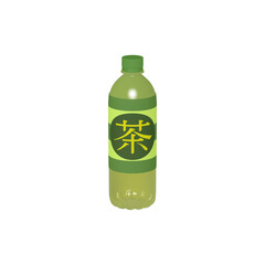 日用品のイラスト素材　ペットボトル　650ml 　お茶　（1_2）