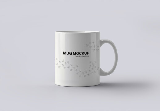 Minimalist Ceramic Mug Mockup PSD