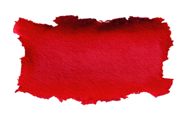 Red watercolor stain, irregular shape