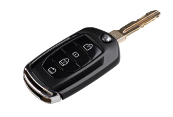 Black car key fob with four buttons