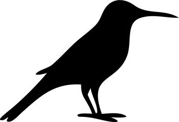 Bird Silhouette Vector | Flying Animal Outline Clipart SVG