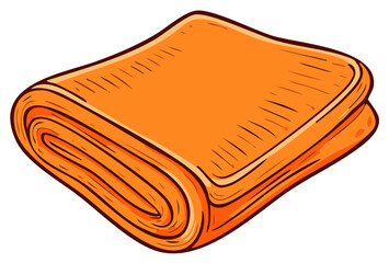 Orange cloth in cartoon style isolated