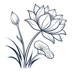 black and white flower