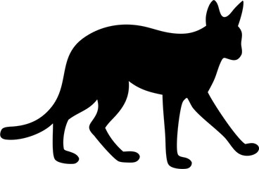 Caracal Silhouette Vector | Wild Cat Animal Outline Clipart SVG