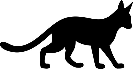 Caracal Silhouette Vector | Wild Cat Animal Outline Clipart SVG