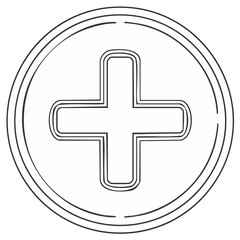 Obraz premium Cross symbol in circle