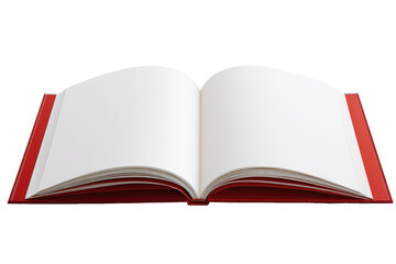 Fototapeta premium Open red book with blank white pages (1)