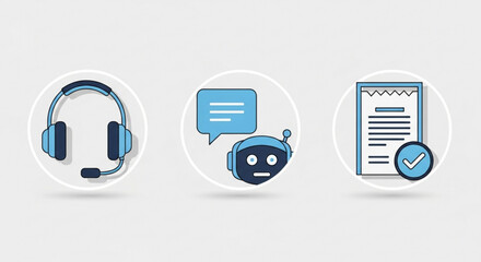 Customer service automation with chatbot, support and documentation for business solutions online now