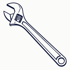 Adjustable wrench tool hardware mechanical