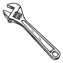 Adjustable wrench tool metal hardware