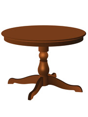 Round wooden table