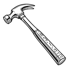 Claw hammer with wooden handle tool carpentry