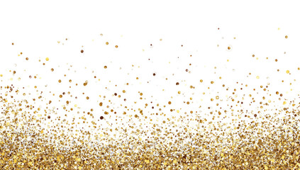 Gold glitter confetti explosion on black background (2)