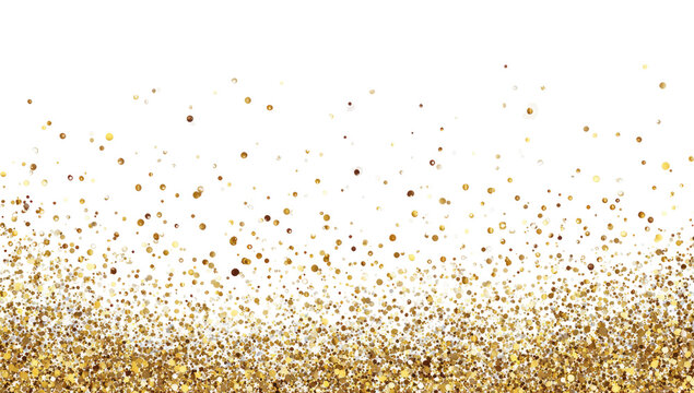 Gold glitter confetti explosion on black background (2)