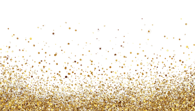 Gold glitter confetti explosion on black background (2)