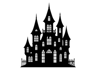 Obraz premium Halloween gothic atmosphere with black background, isolated png format