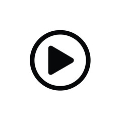 Black Play Icon Illustration Multimedia, Audio, and Video Concept Design Element