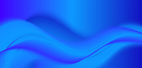 Abstract blue waves flowing smoothly, creating a calming and serene background design