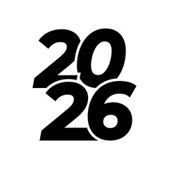 Bold 2026 New Year Design: Modern, Minimalist, Black and White Typography