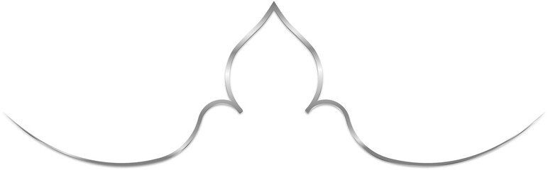 Silver Arabesque Style Dome Ornamental Divider Border  © Mystikal Forest