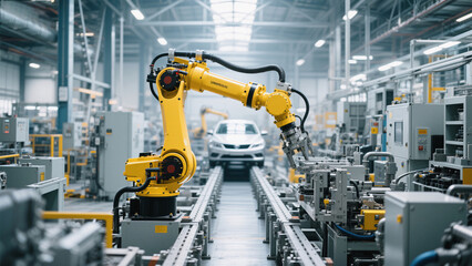 Fototapeta premium Automobile production workshop
