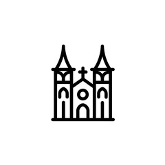 Gothic Church Building Cathedral Icon