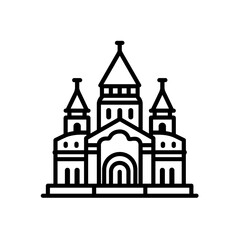Gothic Church Building Cathedral Icon