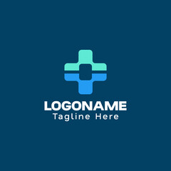 Modern Abstract Cross Logo Healthcare Medical Design
